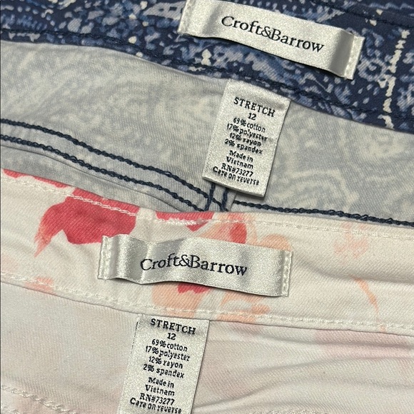 Two pair printed denim capris - Picture 2 of 5